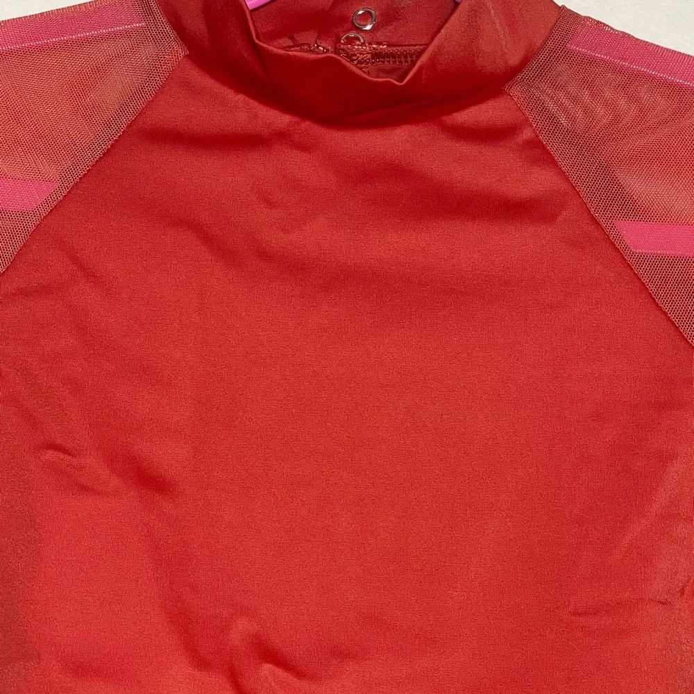 Theatricals Classwear orange Crop Top Shorts Set Dance Gymnastics Workout NWT